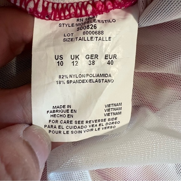 Miraclesuit Tankini Top Floral Palms Size 10 - Picture 8 of 8